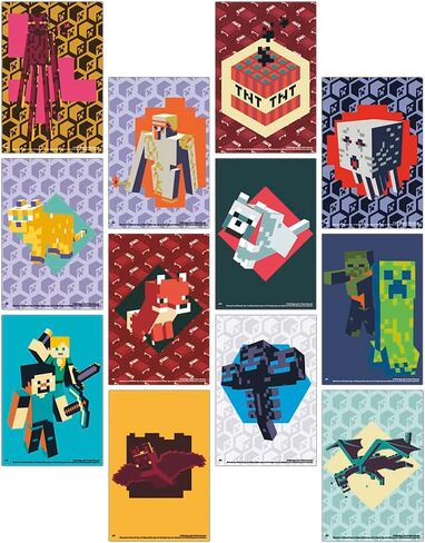 Trends International Minecraft 12-Pack Poster Collage Poster Collage 12 Pack in Saudi Arabia