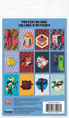 Trends International Minecraft 12-Pack Poster Collage Poster Collage 12 Pack in Saudi Arabia