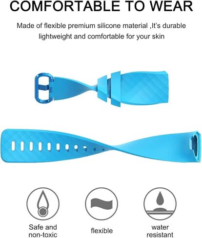 4 قطع من أساور Fitbit Charge 4/ Fitbit Charge 3/ Charge3 SE، أساور معصم بديلة ناعمة مقاومة للماء للنساء والرجال، مقاس صغير وكبير in Kuwait
