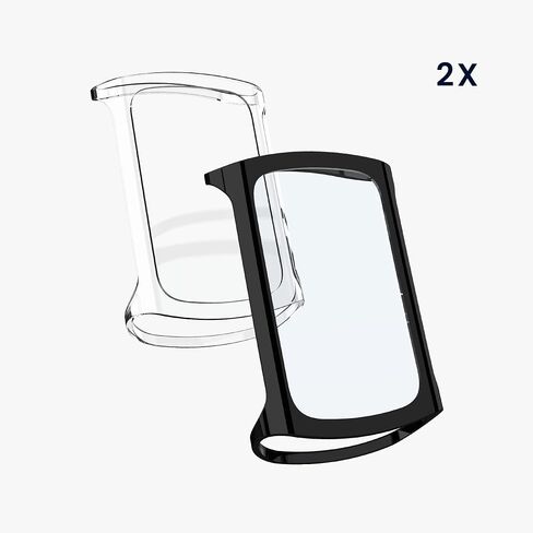 kwmobile Case Compatible with Fitbit Charge 6 / Charge 5 Case - 2X TPU Silicone Fitness Tracker Cover - Transparent/Rose Gold in Saudi Arabia