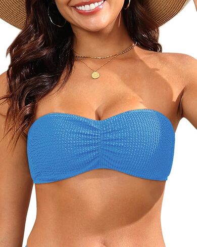 Daci Women Strapless Bikini Swimsuit Tops - Bandeau Tube Bathing Suit Top in Saudi Arabia