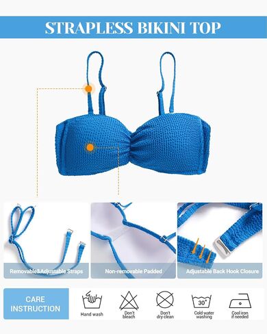 Daci Women Strapless Bikini Swimsuit Tops - Bandeau Tube Bathing Suit Top in Saudi Arabia