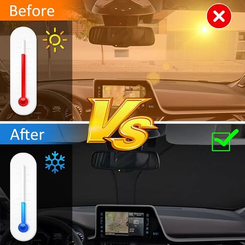 D-Lumina Front Windshield Sun Shade for 2020-2023 Kia Telluride, Foldable Front Window Sunshade Sun Visor for UV Rays & Sun Heat Protection Interior Accessories in Saudi Arabia