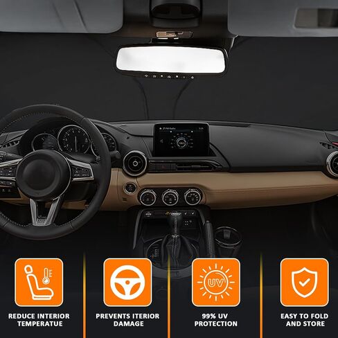 D-Lumina Front Windshield Sun Shade for 2020-2023 Kia Telluride, Foldable Front Window Sunshade Sun Visor for UV Rays & Sun Heat Protection Interior Accessories in Kuwait