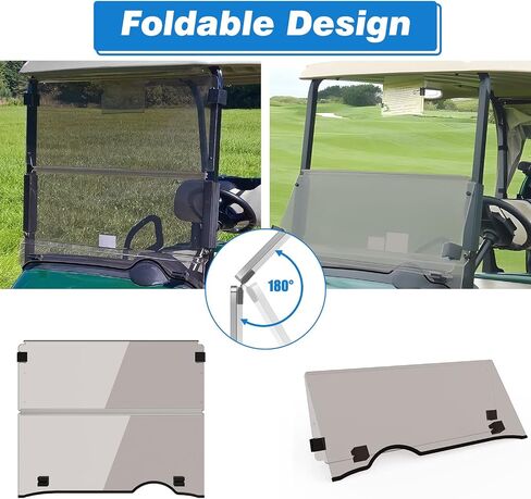 for 2008-UP EZGO RXV Tinted Golf Cart Windshield, Front Folding Style EZ GO Golf Cart Part in Saudi Arabia