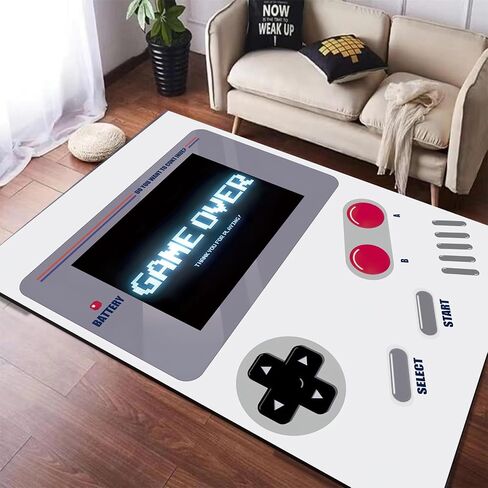 Gaming Rug Anime Carpet Gamer Rug Kids Rugs Boy Rug for Bedroom Game Room Aesthetic Soft Carpet Decorative Rug for Indoor Outdoor 60 * 40in (White) in Saudi Arabia