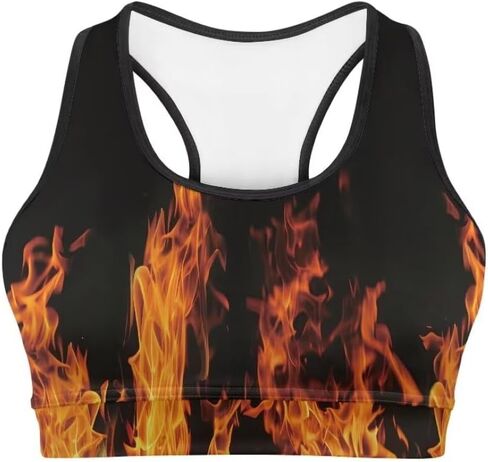 Black Sport Bra Top Back Pocket Racerback Running Bra for Workout Gym Activewear Yoga Sport Bras for Women,Black in Saudi Arabia