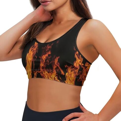 Black Sport Bra Top Back Pocket Racerback Running Bra for Workout Gym Activewear Yoga Sport Bras for Women,Black in Saudi Arabia