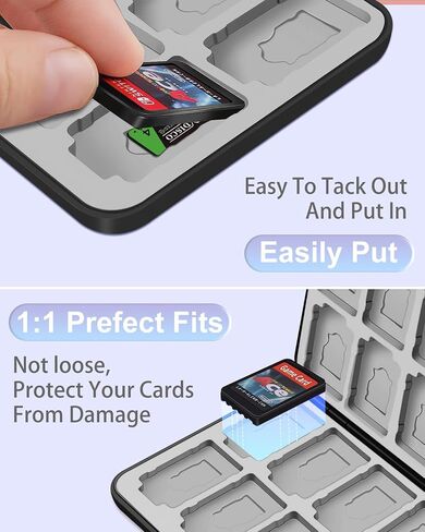 Xinocy for Nintendo Switch Game Case with 24 Game Holder Slots and 24 SD Micro Card Slots for Nintendo Switch/Lite/OLED,Cute Cartoon Games Cartridge Cases for Boys Kids Girls Kawaii Storage Box, Red in Saudi Arabia