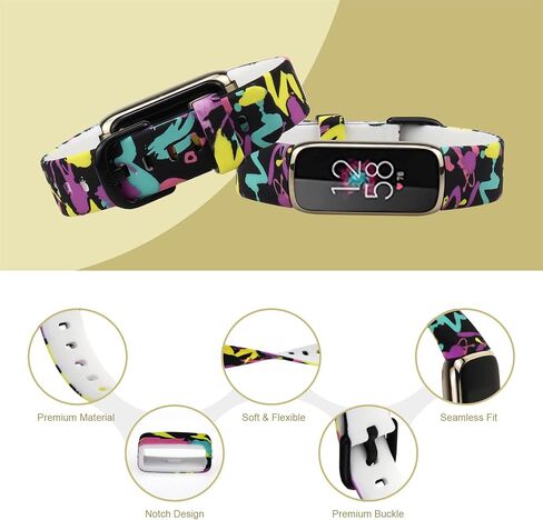 متوافق مع أساور Fitbit Luxe Bands، سوار معصم بديل من السيليكون الناعم متوافق مع Fitbit Luxe Band، حزام ساعة رياضي مرن مقاوم للماء للنساء والرجال الصغار in Saudi Arabia