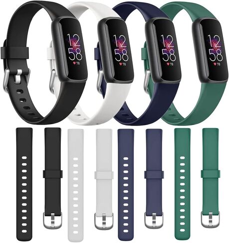 Compatible with Fitbit Luxe Bands, Soft Silicone Replacement Wristband Compatible for Fitbit Luxe Band, Flexible Waterproof Sport Watch Strap for Women Men Small in Kuwait