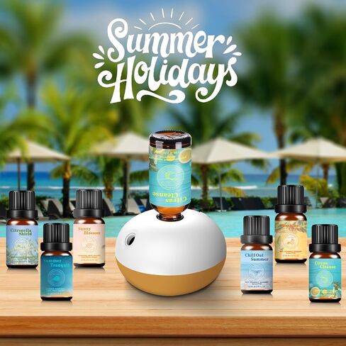 Fall Essential Oils Set - Pure Plant Extracts, Oil Diffuser Essential Oils, Essential Oils for Diffusers for Home, includes Citrus Burst, Freshness, Cozy Reunion, Fiesta, Leaf Aroma, Aromatic in Saudi Arabia