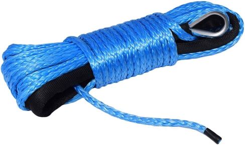 1/4 inch Synthetic Winch Rope Cable Winch Rope for ATV Electronic Winch BS: 6500lb (1/4'', Green) in Saudi Arabia