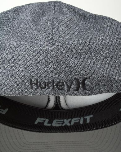 Hurley Men's Caps - One & Only Flexfit Textures Cap - Fitted Hats for Men, S-XL, Size Small-Medium, Light Grey in Saudi Arabia