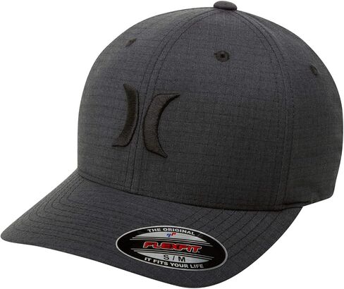 Hurley Men's Caps - One & Only Flexfit Textures Cap - Fitted Hats for Men, S-XL, Size Small-Medium, Light Grey in Saudi Arabia