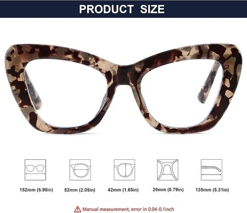 Oversized Blue Light Blocking Glasses for Women Men Trendy Cat Eye Fake Computer Gaming Eyeglasses in Saudi Arabia