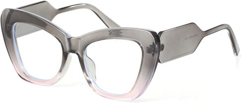 Oversized Blue Light Blocking Glasses for Women Men Trendy Cat Eye Fake Computer Gaming Eyeglasses in Saudi Arabia