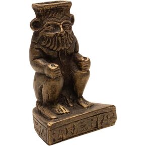 Egyptian Dwarf God BES Statue - Bronze Ancient Egypt Collectible - Made in Egypt