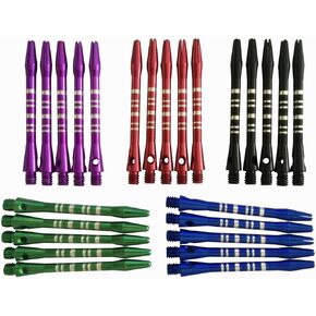 Aluminum Long Dart Shafts Wholesale Dart Stems 2BA Throwing - 5 Colors 25 Pcs 55mm