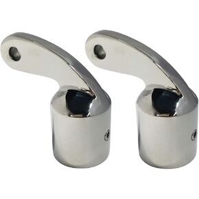 NRC&XRC Irregular Bimini Top Cap Eye End Cap 1" OR7/8 ID Heavy Duty Marine Stainless Steel 316 for Yacht (Pair)