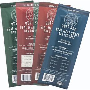 Dog Meal Replacement, Beef Dog Meal Bar, High Protein Bars for Dogs, Natural Dog Training Bar with Grass Fed Meat, Hormone & Antibiotic Free, Individually Wrapped, 28 g, 5 Pack