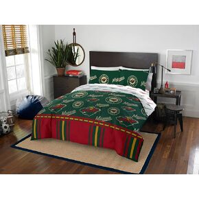 Northwest NHL Chicago Blackhawks Unisex-Adult Bed in a Bag Set, Queen, Rotary Legacy