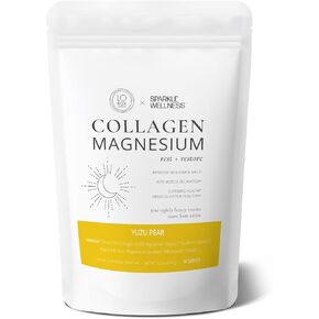 Collagen Magnesium Rest + Restore (Yuzu Pear) [30 Serves] | VERISOL Bioactive Collagen Peptides, Magnesium Glycinate & Taurate Salts | Lauren Roxburgh Rest + Restore | Calming Nightly Beauty Routine