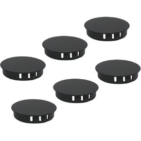 6 Pcs Plastic Hole Plug for Round Holes 2" Snap in Locking Hole Plugs Round Drill Hole Cover Black Panel Knockout Locking Plugs