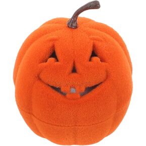 PRETYZOOM Halloween Decor Pumpkin Jewelry Box Ring Box Orange Trinket Boxes Plush Pumpkin Earring Case Organizer Ring Storage Holder for Wedding Birthday Propose Fall Halloween Ornaments