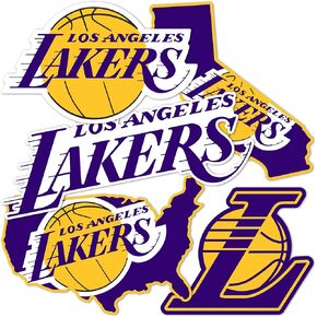 Desert Cactus Los Angeles Lakers Stickers NBA Officially Licensed Sticker Vinyl Decal Laptop Water Bottle Car Scrapbook (Type 2-3)