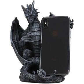 Ebros Gothic Standing Guardian Dragon with Outstretched Arm Cell Phone Holder Figurine Desktop Hand Cellular Device Organizer Statue Dungeons and Dragons Medieval Renaissance Sculpture