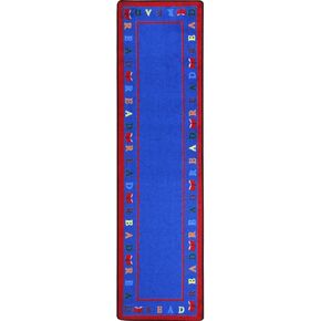 Joy Carpets Kid Essentials Scattered Books Childrens Rugs, Multicolor, 2'1" x 7'8" Runner