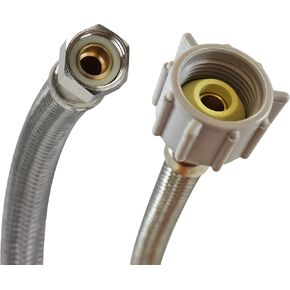 Fluidmaster B1T06 Braided Toilet Connector, 6", Stainless Steel