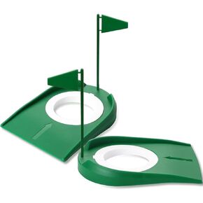 Plastic Golf Putting Cup Regulation Cup Golf Putting Hole Practice Training Aids with Adjustable Hole Green Flag