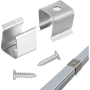 LED Rope Light Clips Holder, with 50 Screws Wall Mounting Replacement Light Tube Clip Bracket LED Fluorescent Tube U Clips Holder Bracket(Silver)