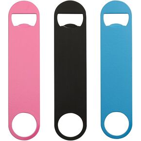 3 Pack 7" Heavy Duty Flat Bottle Opener, Stainless Steel Beer Opener