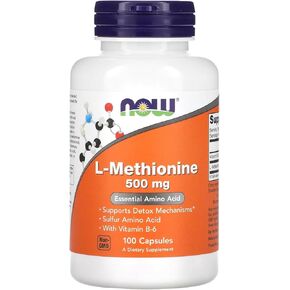 NOW Foods L-Methionine 500 mg 100 Caps