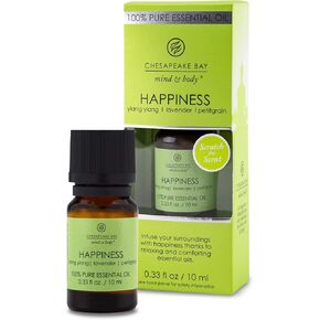 Chesapeake Bay Candle 100% Pure Essential Diffuser Oil, 10-Milliliter, Happiness (Ylang Ylang Lavender Petitgrain)
