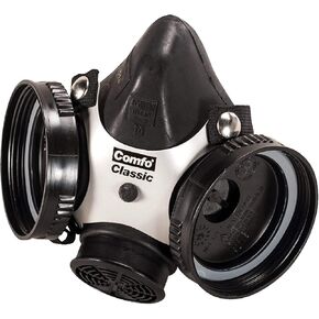 MSA 808071 Comfo Classic Series Half-Mask Respirator - Size: Medium, Harness Style: SoftFeel Silicon, Twin-Port, Reusable Gas Mask, MSA Comfo Cartridge Compatible