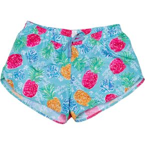 Southern Couture Patterned Colorful Cotton Fabric Drawstring Athletic Shorts with Inner Liner