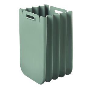Guzzini 25 Litre Storage Container - Eco Packly Foldable for Storage | Multi - Purpose Container for Storage, Home Recycling, Bin | 100% Recycled Plastic - Kitchen, Garage, Bedroom Use (Sage Green)