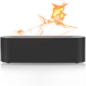 Flame Diffuser Humidifier with Three Speed Timer, LED Light Effects, 150ml Water Tank, Type C Charging for Home/Office, Ideal for Relaxation and Aromatherapy Lovers (White)