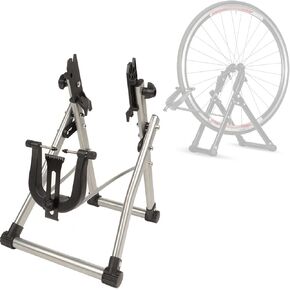 Tgoon Bike Repair Stand, Lightweight Compact Design Wheel Truing Stand, Sturdy and Foldable Wheel Maintenance Easy Stand for Home Use
