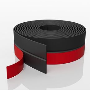 Weather Stripping Door Seal, 2 inch Silicone Door Weather Stripping Door Seal Strip, Side and Bottom Gaps Insulation Strip for Door Frame, Window(20ft)