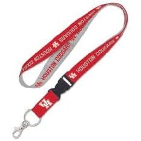 Houston Cougars HEATHER Lanyard w/detachable buckle 1"