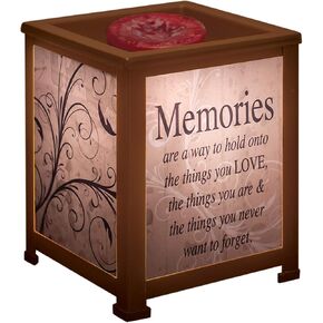 Elanze Designs Life is a Canvas Black Metal Electrical Wax Tart & Oil Glass Lantern Warmer