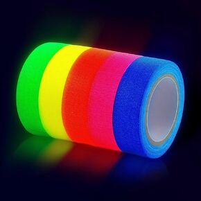 5Pcs Spike Tape Theater - Neon Glow Tape Glow in The Dark Tape - Waterproof Tape Neon Tape Glow in The Dark Fluorescent Tape Glow in The Dark - Glow Party Tape Glow in The Dark Party Decorations