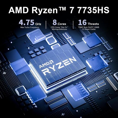 Beelink SER8 Gaming Mini PC,AMD Ryzen 7 8845HS up to 5.1GHz(8C/16T),32GB DDR5 RAM/1TB M.2 PCIe4.0 SSD/AMD Radeon 780M Mini Computer,Support 4K Triple Display(HDMI+DP+USB)/WiFi 6/BT5.2 in Saudi Arabia
