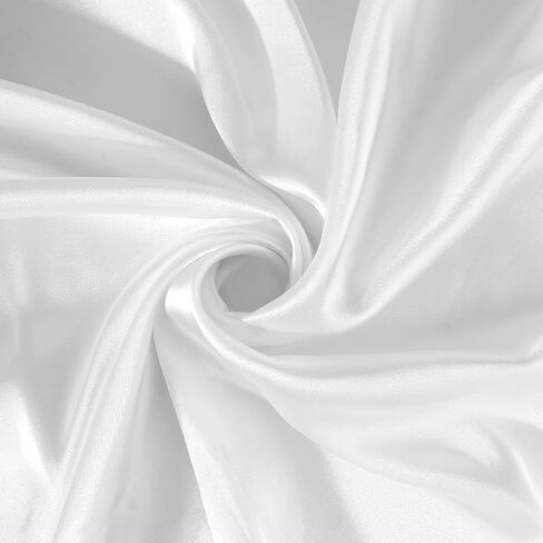 Silk Fabric by The Yard, 60 Inch Wide Black Silk Fabric Shiny & Soft Satin Cloth Fabric for Wedding Dress, Clothing Making, DIY Crafts, Table Cover, Sewing(Black) in Saudi Arabia