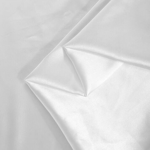 Silk Fabric by The Yard, 60 Inch Wide Black Silk Fabric Shiny & Soft Satin Cloth Fabric for Wedding Dress, Clothing Making, DIY Crafts, Table Cover, Sewing(Black) in Saudi Arabia
